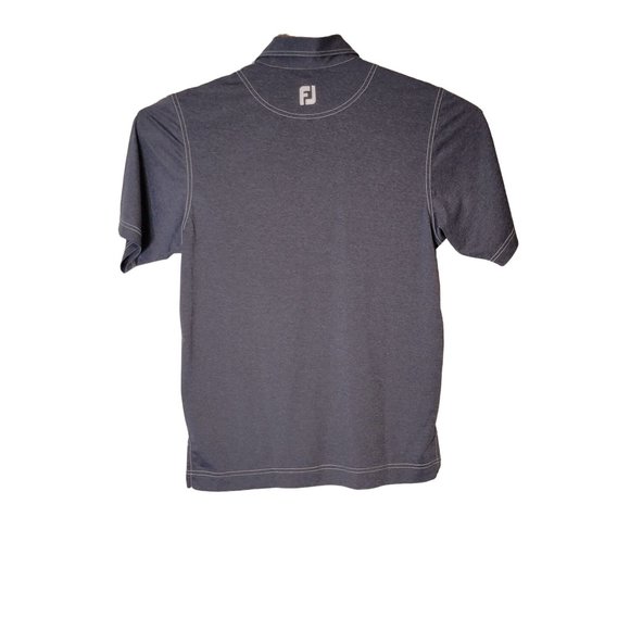FootJoy Heathered Golf Polo Shirt Blue Size Small Moisture‎ Wicking Polyester - Picture 3 of 6